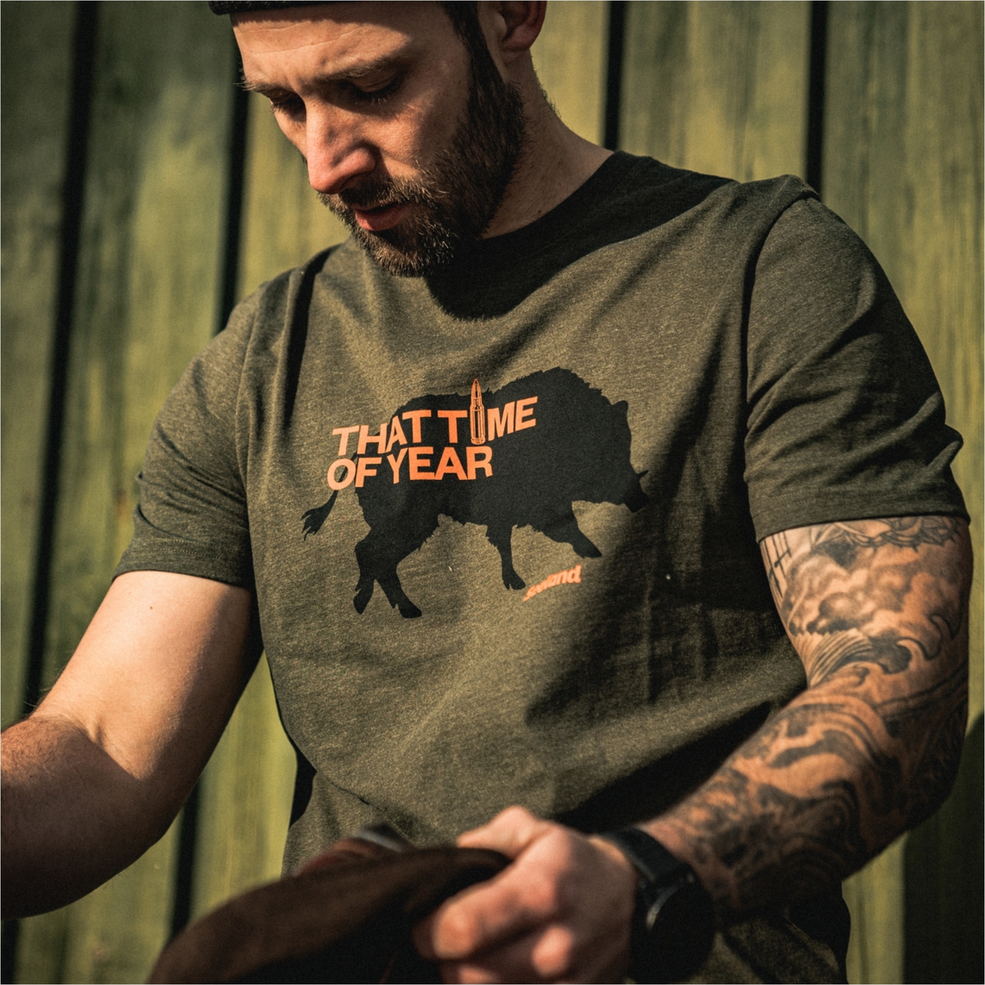 Seeland Mens That Time T-shirt 40351 - Pine Green Melange